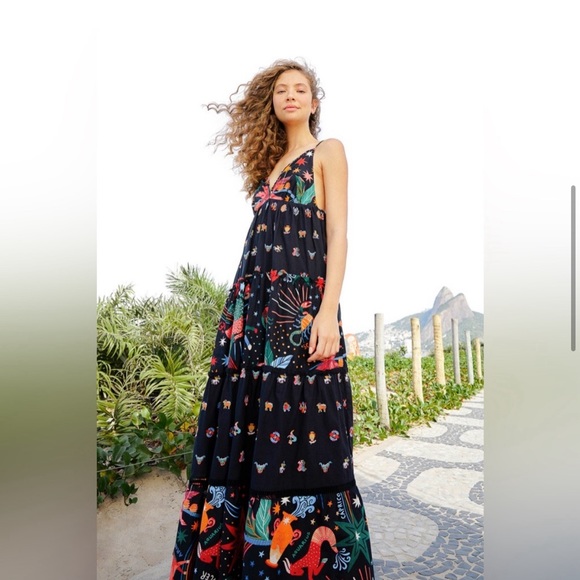FARM RIO Rio Zodiac Embroidered Maxi Dress - Picture 7 of 13